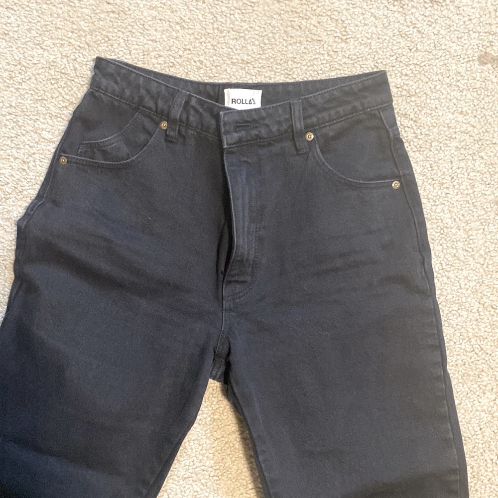 Rolla’s Original high rise Straight in ash Black size 28